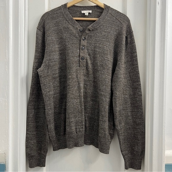 Gap Vintage Men’s Cotton Crew Neck Sweater with Buttons and Elbow Patches, M - Picture 1 of 4